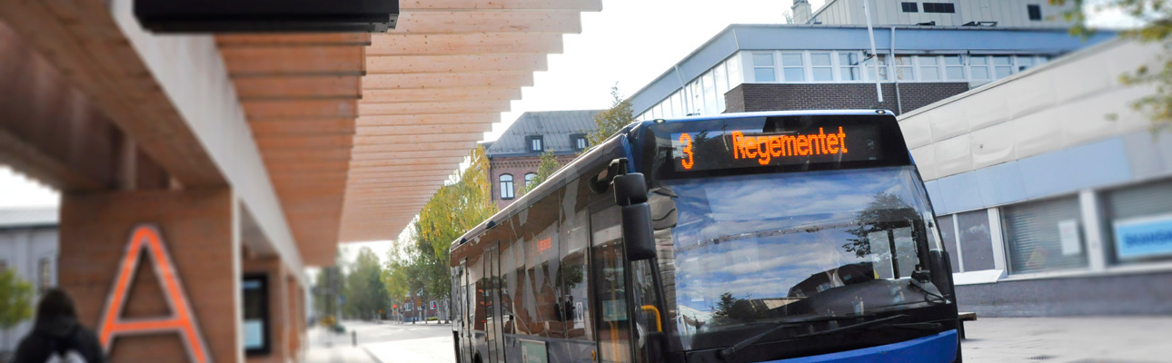 A bus at the bus terminal Vasaplan