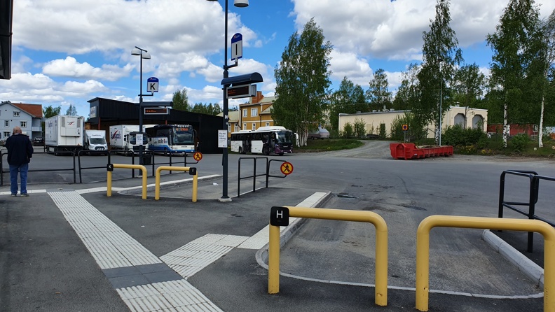 Platforms at Skellefteå bus station